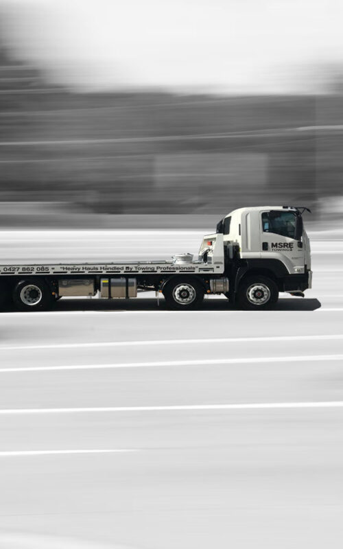 truck on road